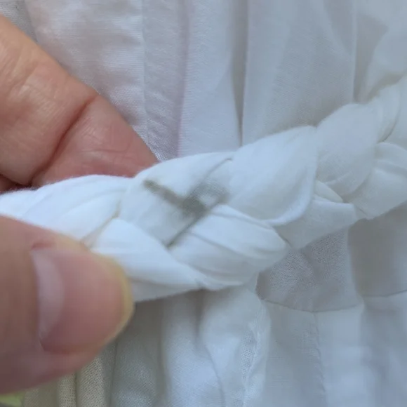 NEW $428 RHODE ELLA FLOWY MINI DRESS IN WHITE#4 SIZE S - Picture 5 of 11